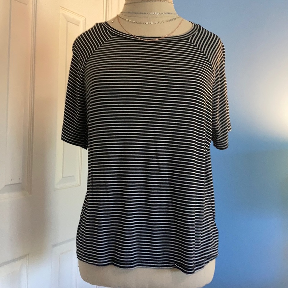 Striped Short Sleeve Cotton T-Shirt